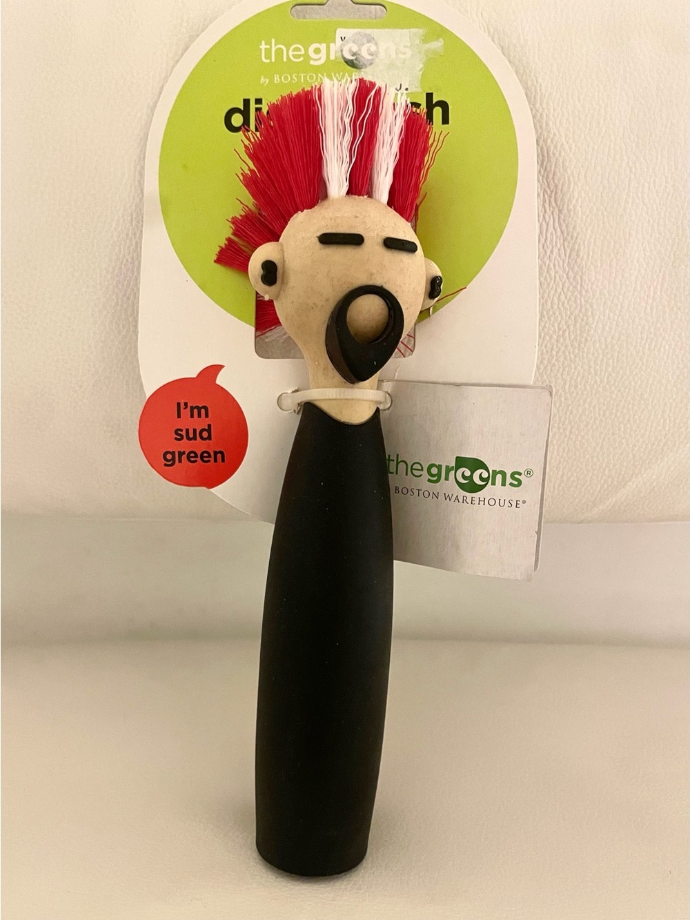 RARE 2009 Sud Green Punk Rocker Dish Brush Scrubber The Greens Boston Warehouse